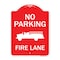 Signmission No Parking Fire Lane Heavy-Gauge Aluminum Architectural Sign, 24" x 18", RW-1824-9961 A-DES-RW-1824-9961 - alternate 1